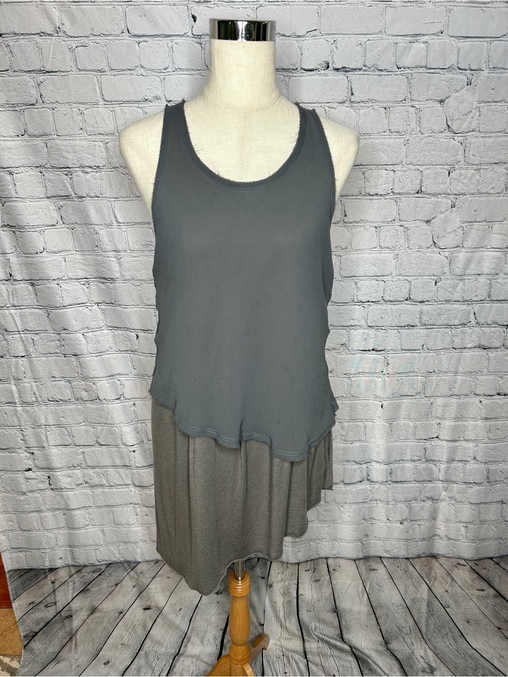 rag & bone Gray Layered Scoop Neck Tank
